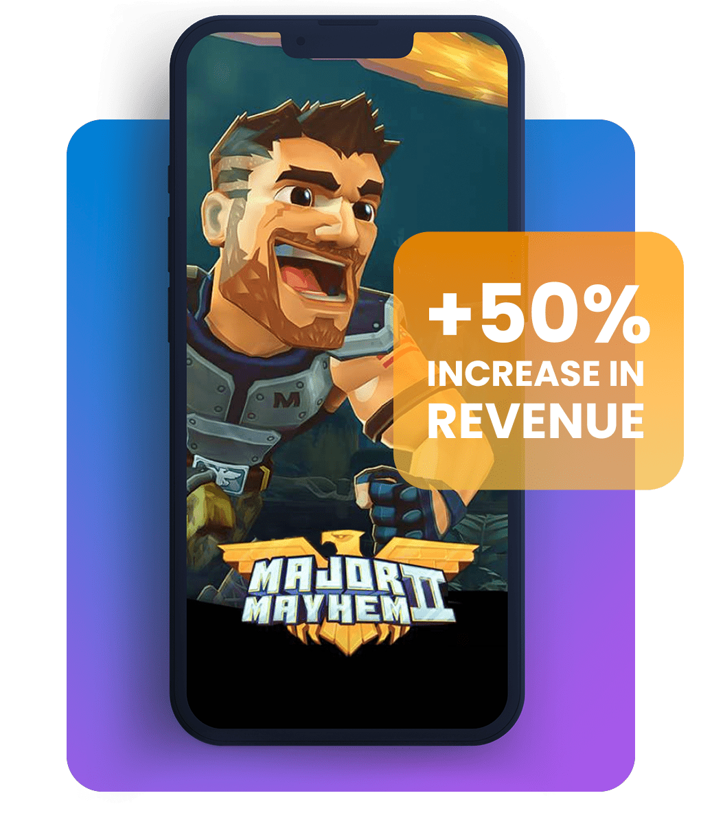 Mobile game revenue Major Mayhem